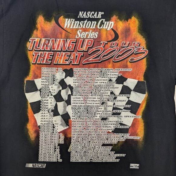 Nascar Winston Cup Series Turning Up The Heat Tour 2003 Vintage Y2K Shirt Large - Picture 7 of 7